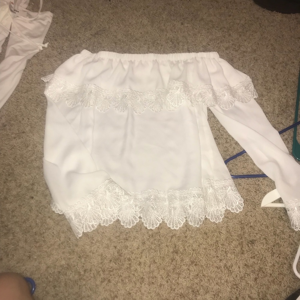 White off the shoulder blouse